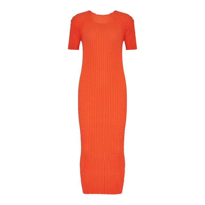 Club21 - ISSEY MIYAKE - Spongy-46 Knit Dress - KNIT DRESSES - Orange