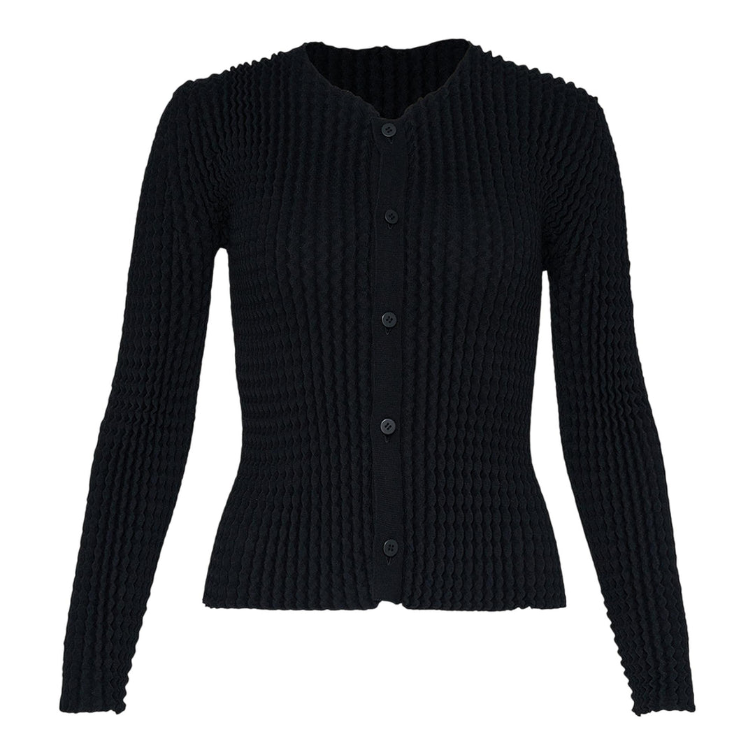 Club21 - ISSEY MIYAKE - Spongy Bk-46 Cardigan - CARDIGANS - Black