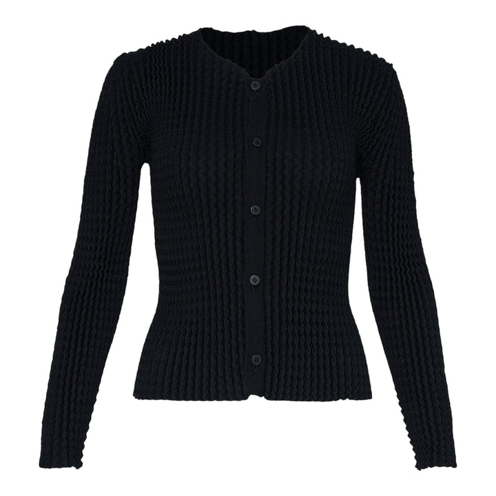 Club21 - ISSEY MIYAKE - Spongy Bk-46 Cardigan - CARDIGANS - Black