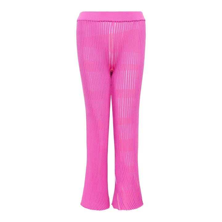 Club21 - ISSEY MIYAKE - Stripe Plating Knit Knit Pants - KNIT PANTS - Pink-Hued
