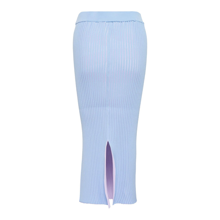 Club21 - ISSEY MIYAKE - Stripe Plating Knit Skirt - SKIRTS - Blue-Hued