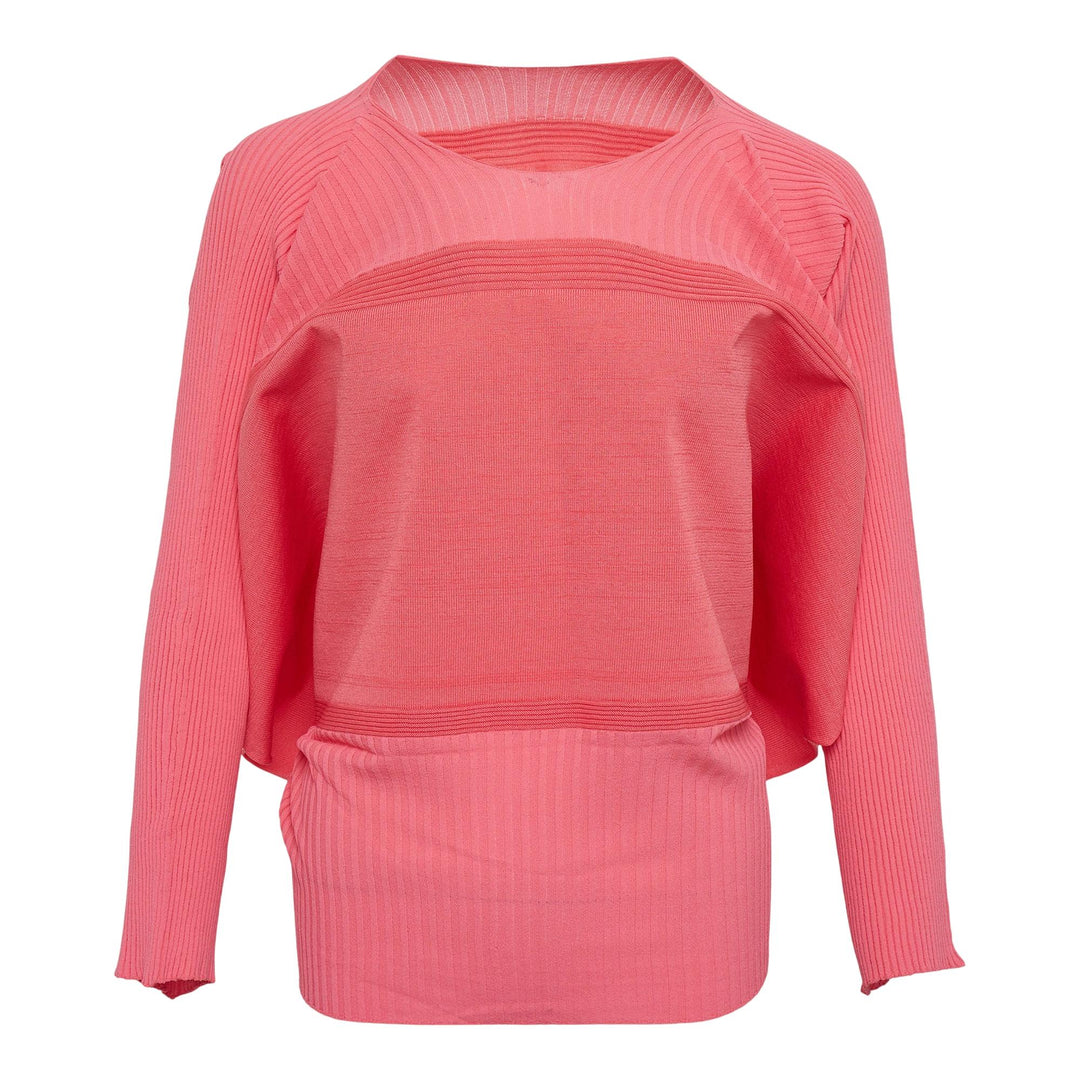 Club21 - ISSEY MIYAKE - Thin And Thick Knit Top - KNIT TOPS - Coral