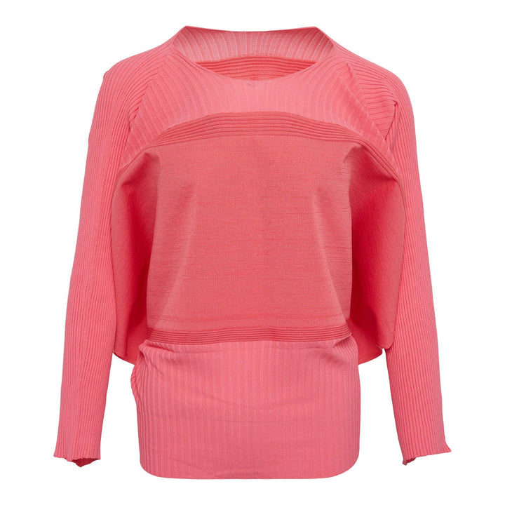 Club21 - ISSEY MIYAKE - Thin And Thick Knit Top - KNIT TOPS - Coral