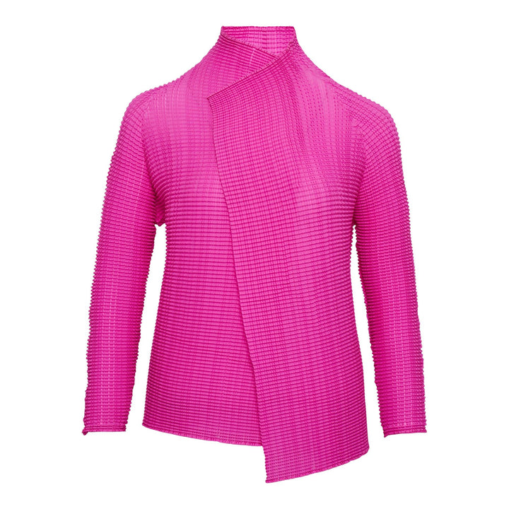 Club21 - ISSEY MIYAKE - Wooly Pleats-58 Pleated Cardigan - PLEATED CARDIGANS - Pink