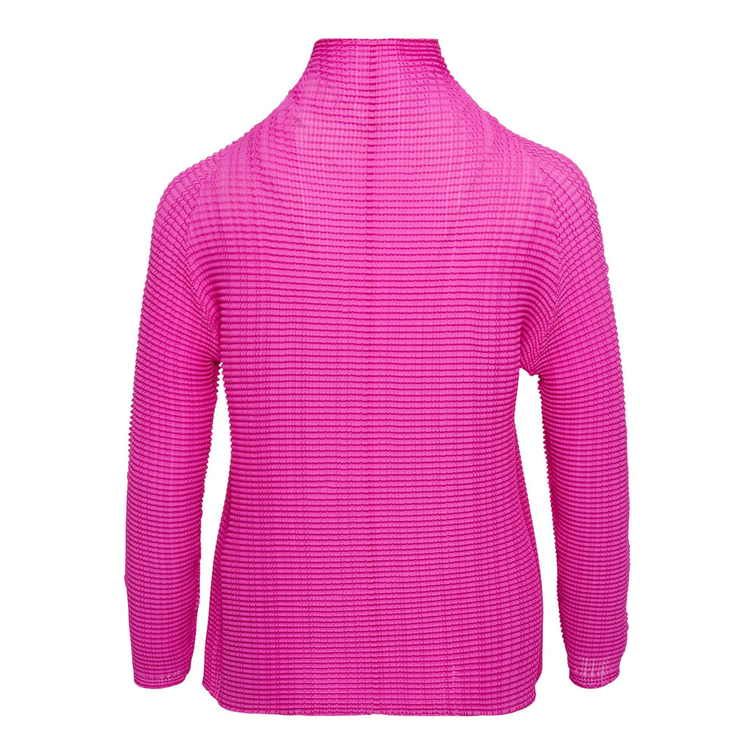 Club21 - ISSEY MIYAKE - Wooly Pleats-58 Pleated Cardigan - PLEATED CARDIGANS - Pink