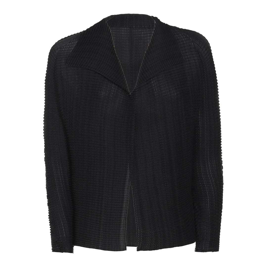 Club21 - ISSEY MIYAKE - Wooly Pleats Cardigan - PLEATED CARDIGANS - Black