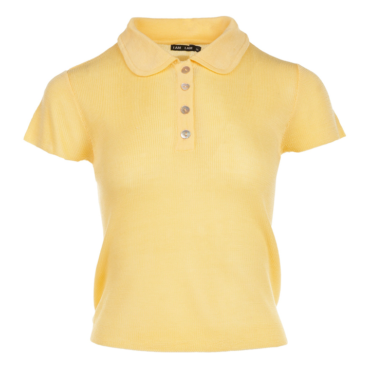 I AM JENNIE Mesh Knit Polo