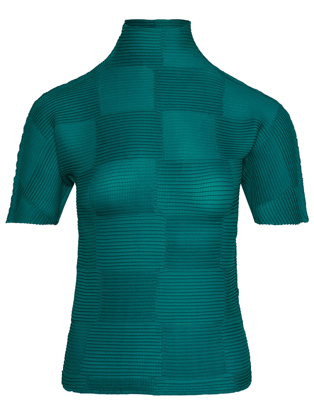 Issey Miyake Checkered Pleats Shirt Green 1