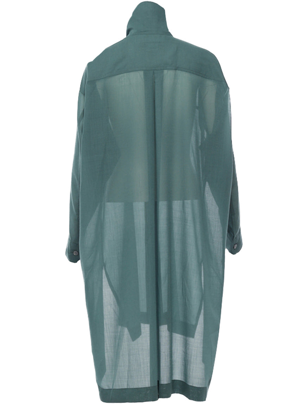 Issey Miyake Sheer Wool Shirt Blue Green 2