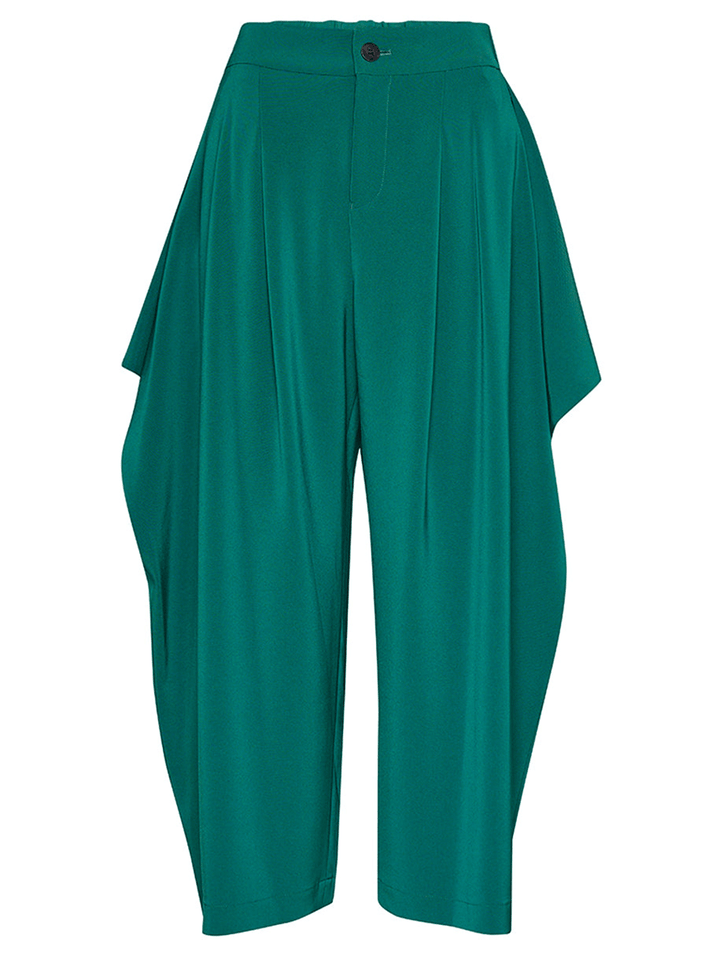 Issey Miyake Square One Solid Pants Green 1