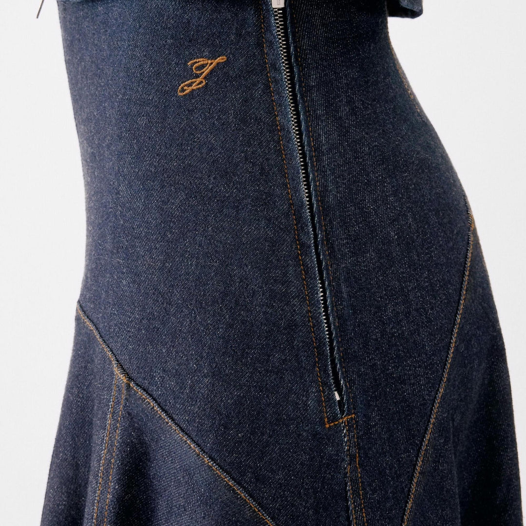 Club21 - JACQUEMUS - La Jupe Triangle De-Nimes - SKIRTS - Dark Blue