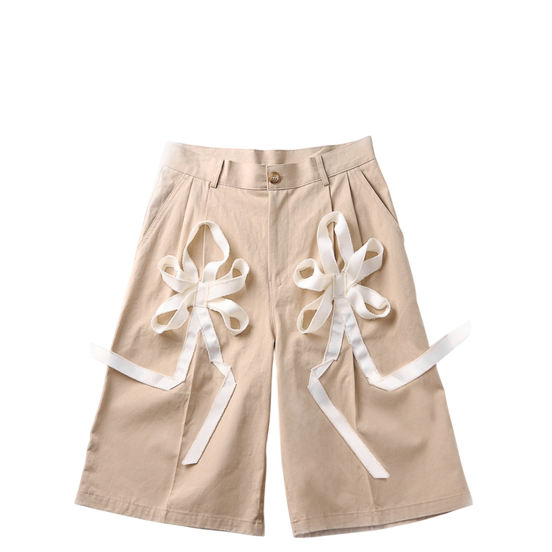 JUNTAE_KIM_Applique_Shorts_Beige