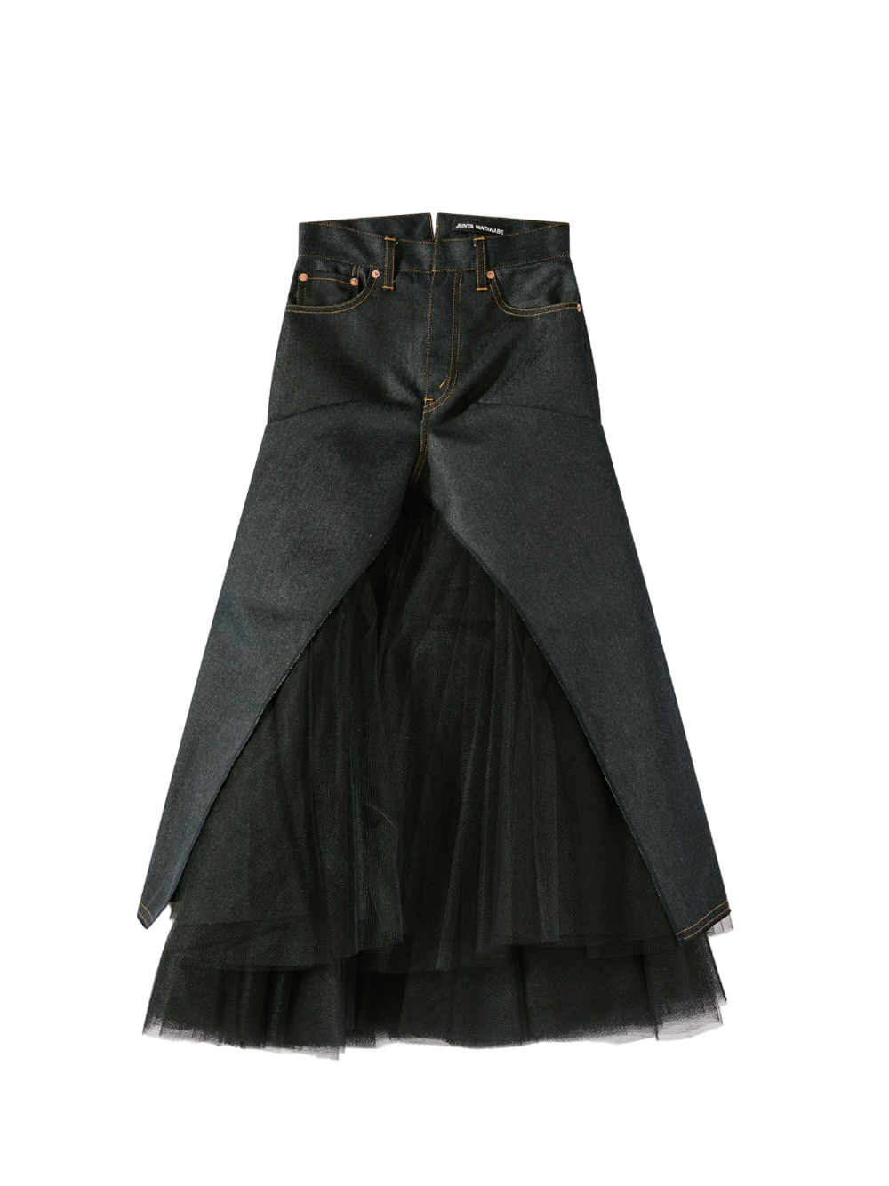 JUNYAWATANABE_PolyesterDenimSkirt-Blue