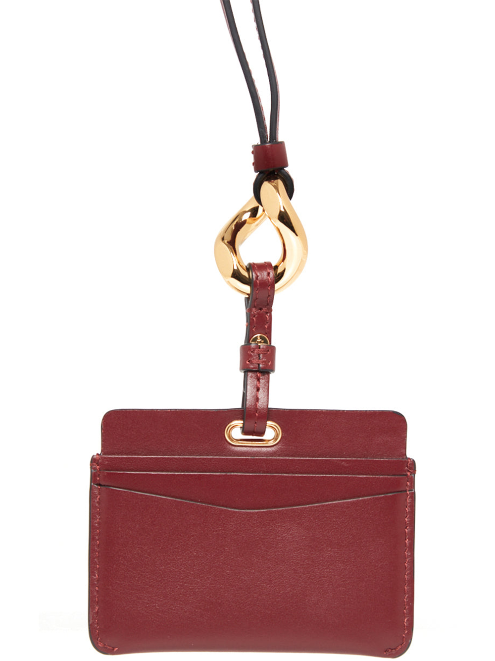 JW Anderson Cardholder With Chain Link Burgundy 2