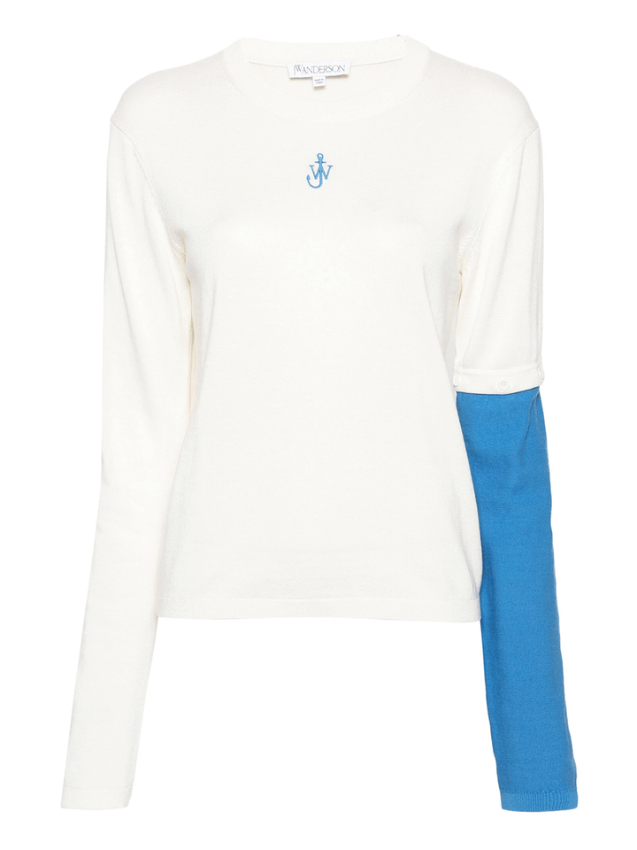 JW-Anderson-Contrast-Sleeve-Jumper-White-1