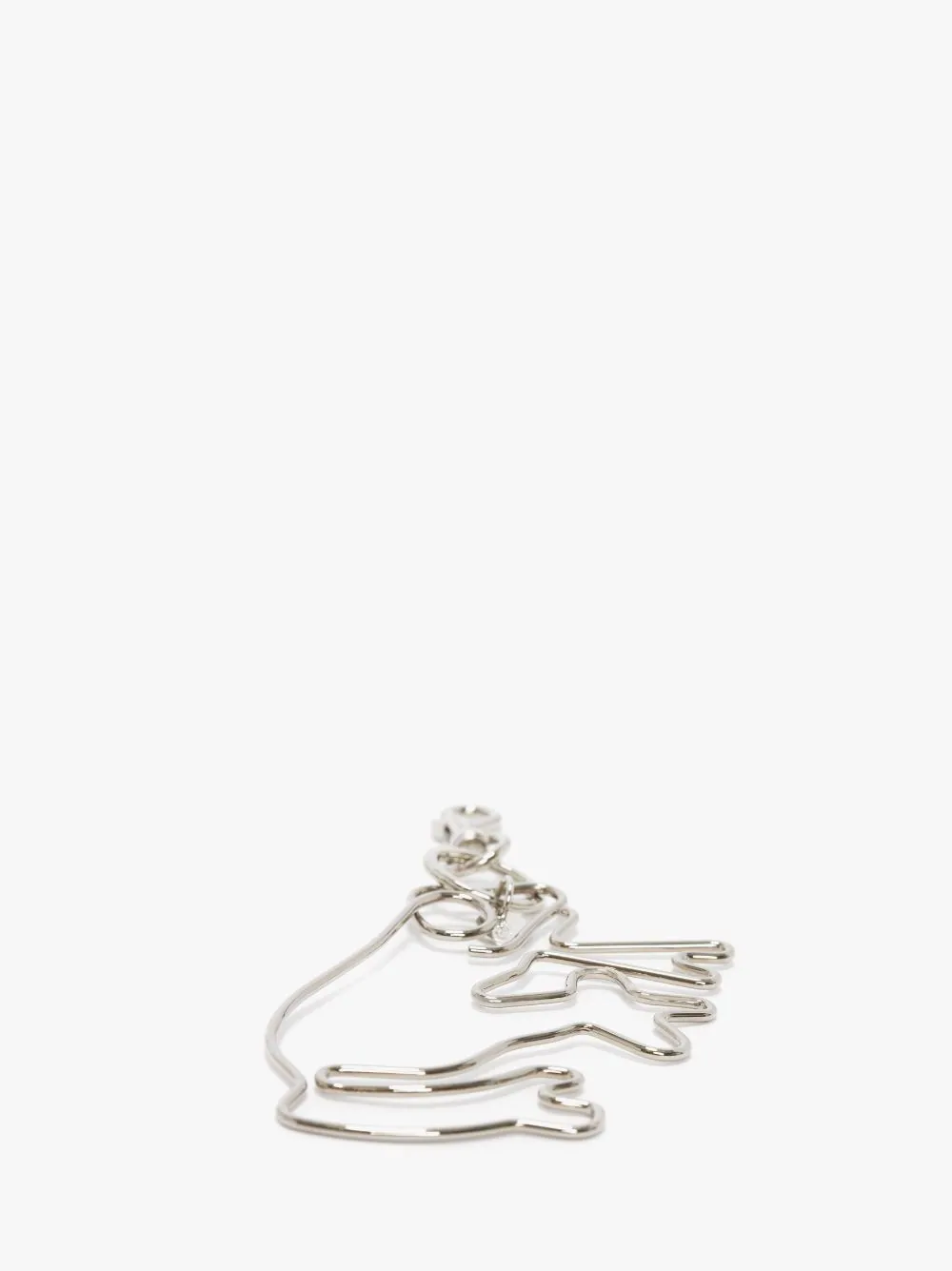 JW Anderson Frog Outline Keyring Metal Silver 2