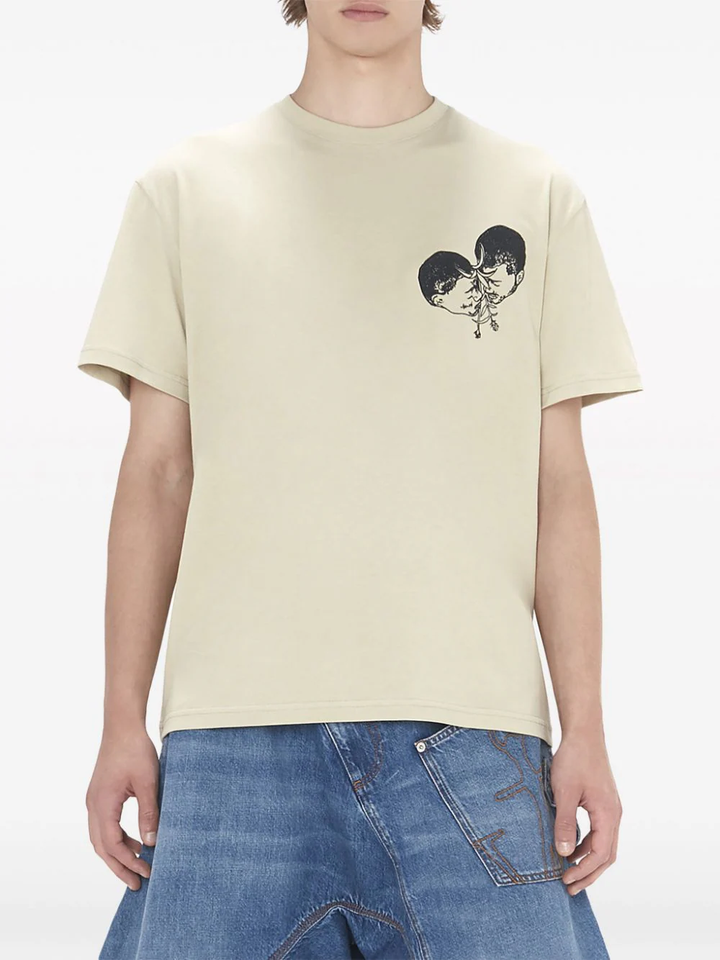 JW-Anderson-Pol-Anglada-Couple-Embroidery-T-Shirt-Beige-3