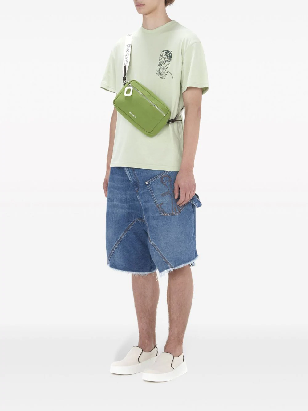 JW-Anderson-Pol-Anglada-Face-Embroidery-T-Shirt-Green-2