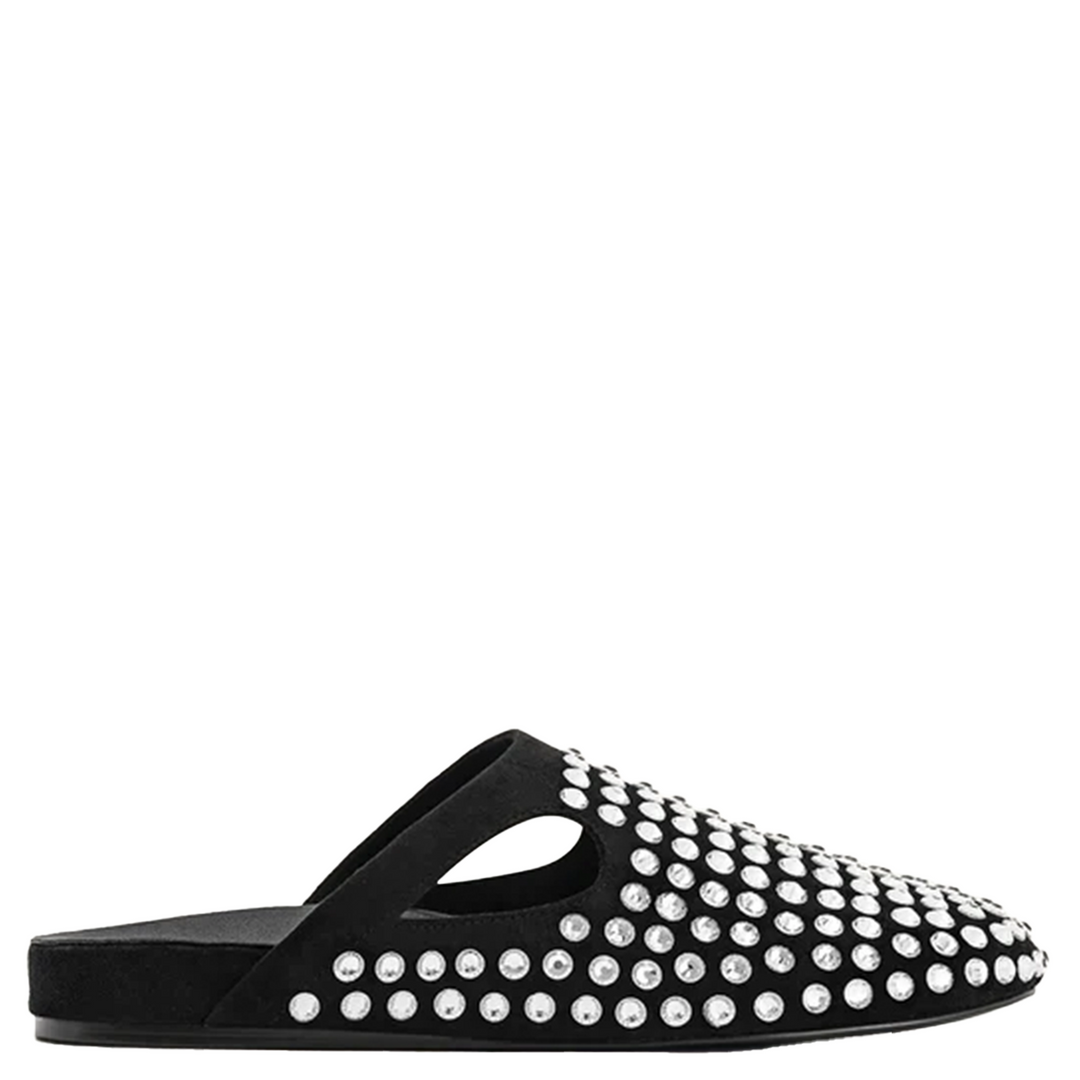 Athena Artificial Crystal Flat Mules