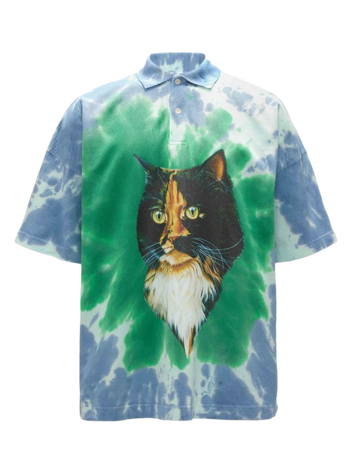 JW_ANDERSON_Cat_Print_Tie_Dye_Polo_Shirt_Multi