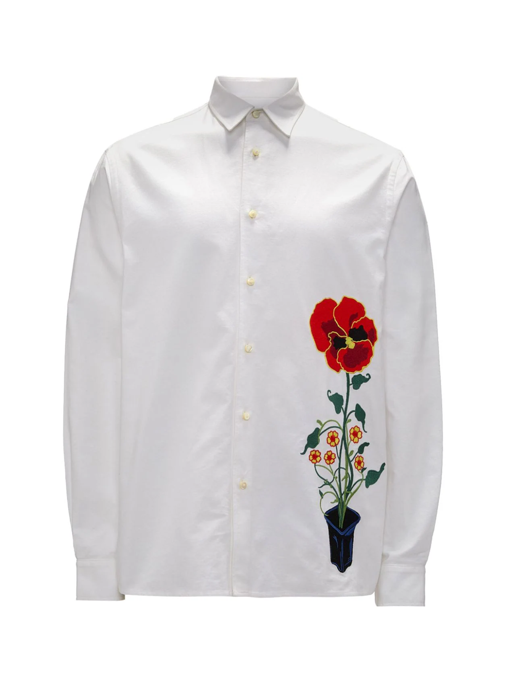 JW_ANDERSON_Embroidered_Flower_Pot_Shirt-White