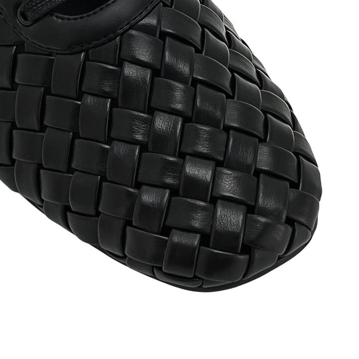Club21 - JW PEI - Kayla Weave Strap Flat Shoes - FLAT SHOES - Black