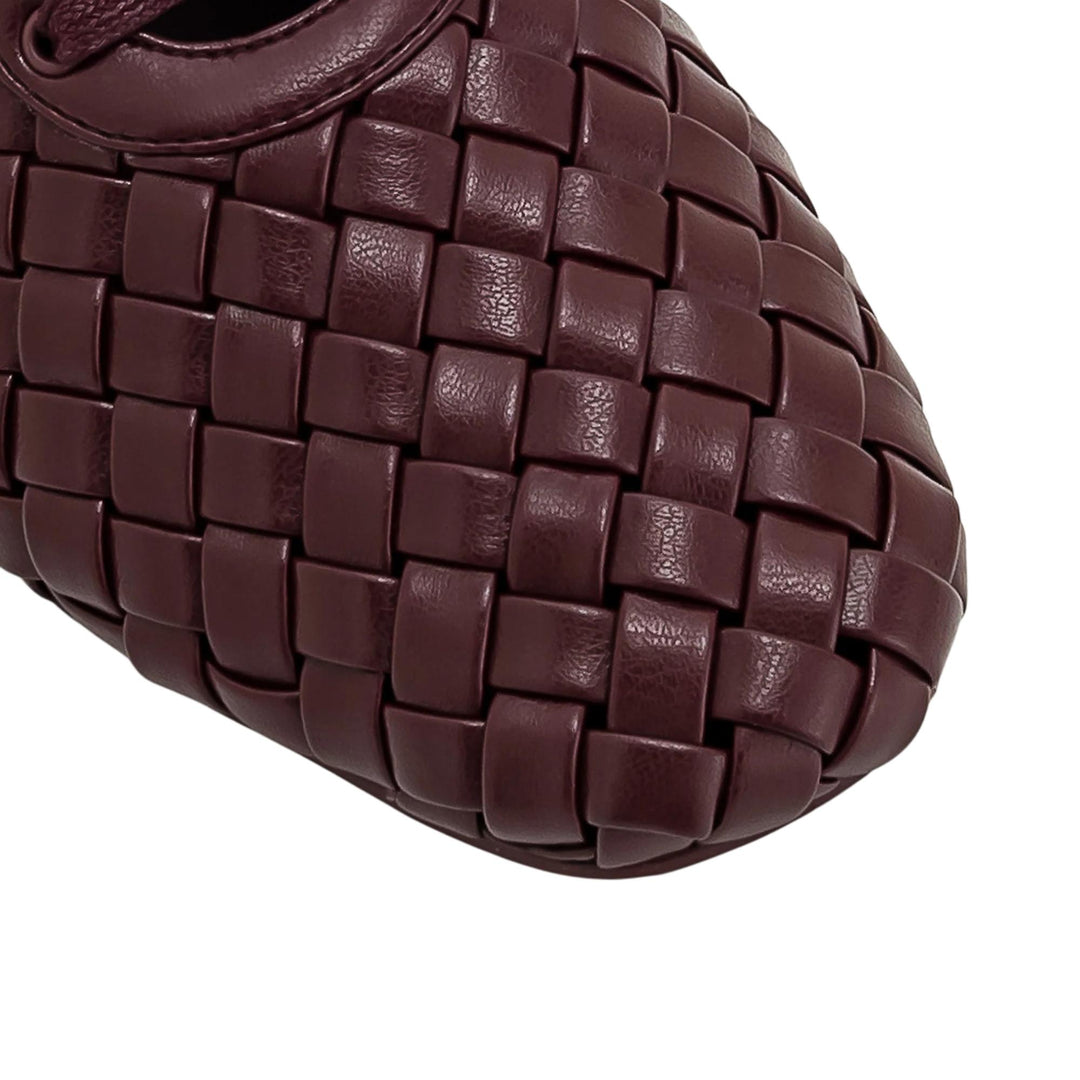 Club21 - JW PEI - Kayla Weave Strap Flat Shoes - FLAT SHOES - Red