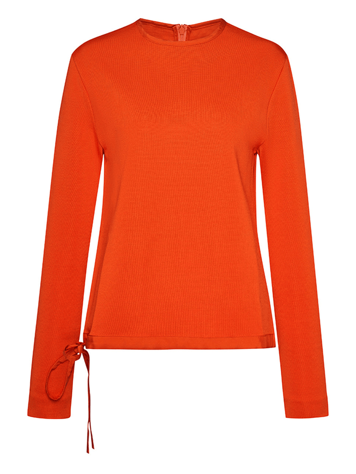 Jil-Sander-Crew-Neck-Long-Sleeves-Top-Orange-1