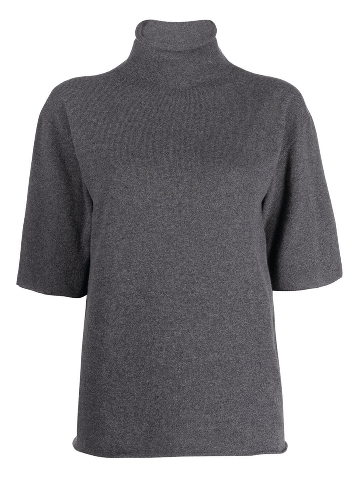 Jil-Sander-Eco-Cashmere-Short-Sleeve-Top-Grey-1