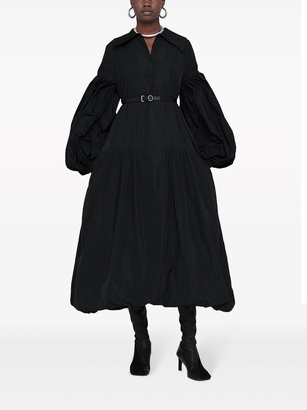 Jil-Sander-Light-Recyled-Polyester-Dress-Black-2