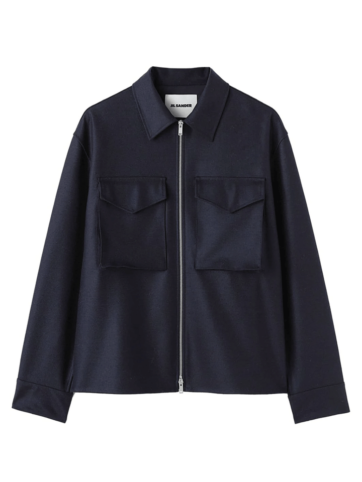 Jil-Sander-Patch-Pocket-Zip-Shirt-Black-1