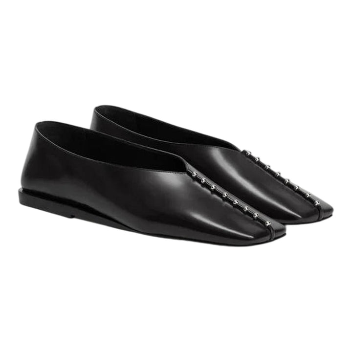 Club21 - Jil Sander - Ballerina Punk Shiny Spazzolato - FLAT SHOES - Black