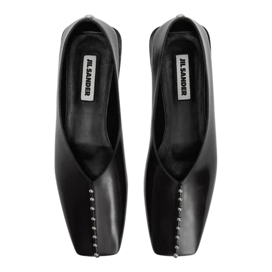 Club21 - Jil Sander - Ballerina Punk Shiny Spazzolato - FLAT SHOES - Black