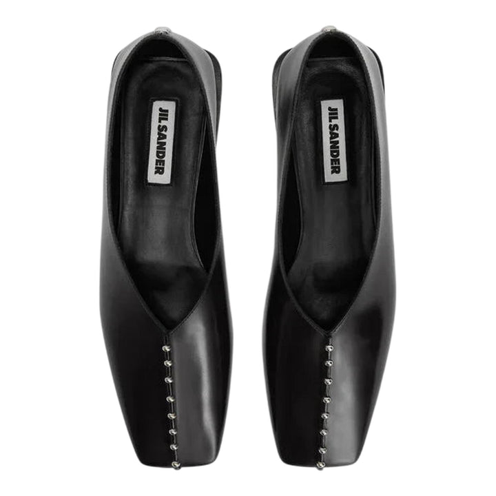 Club21 - Jil Sander - Ballerina Punk Shiny Spazzolato - FLAT SHOES - Black