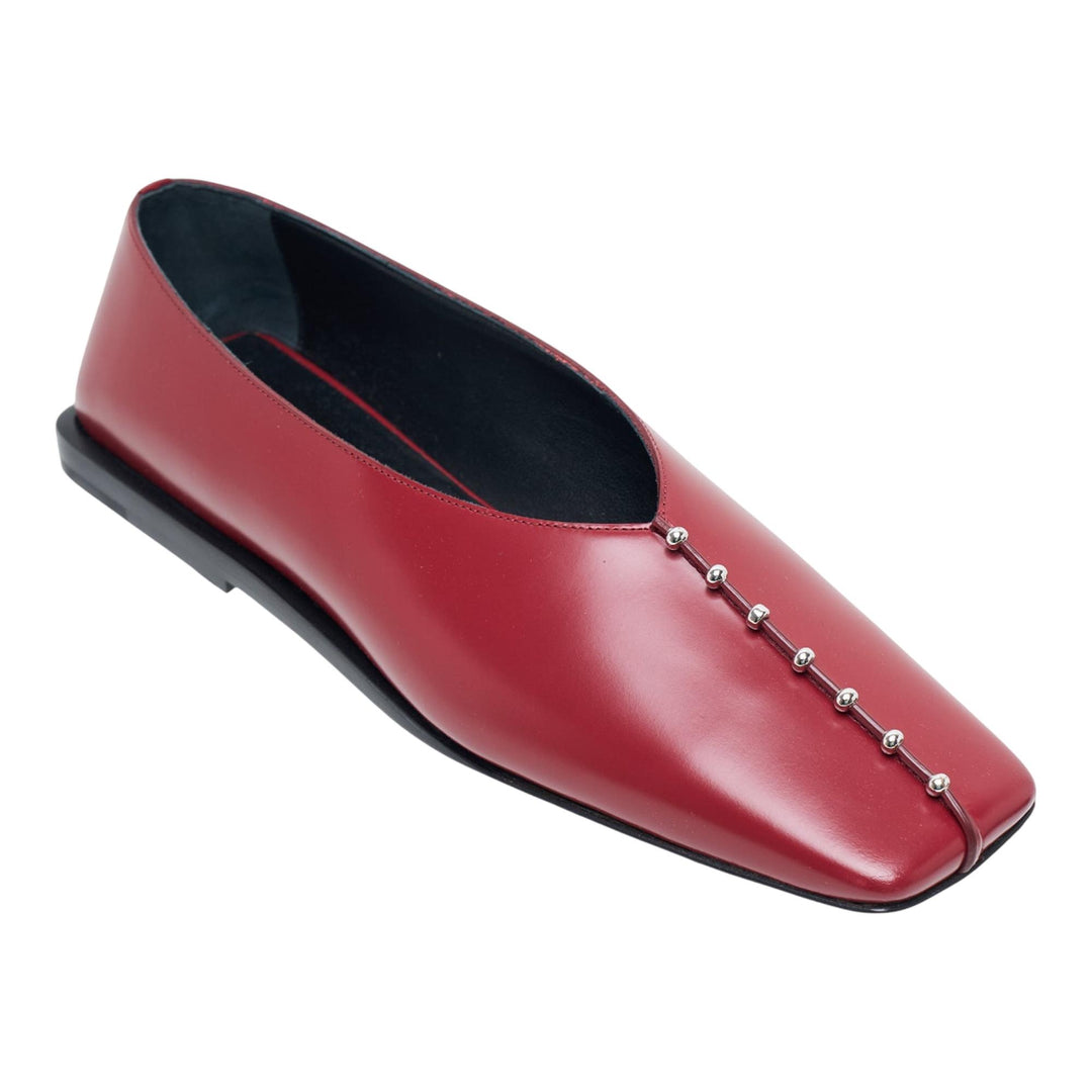 Club21 - Jil Sander - Ballerina Punk Shiny Spazzolato - FLAT SHOES - Red