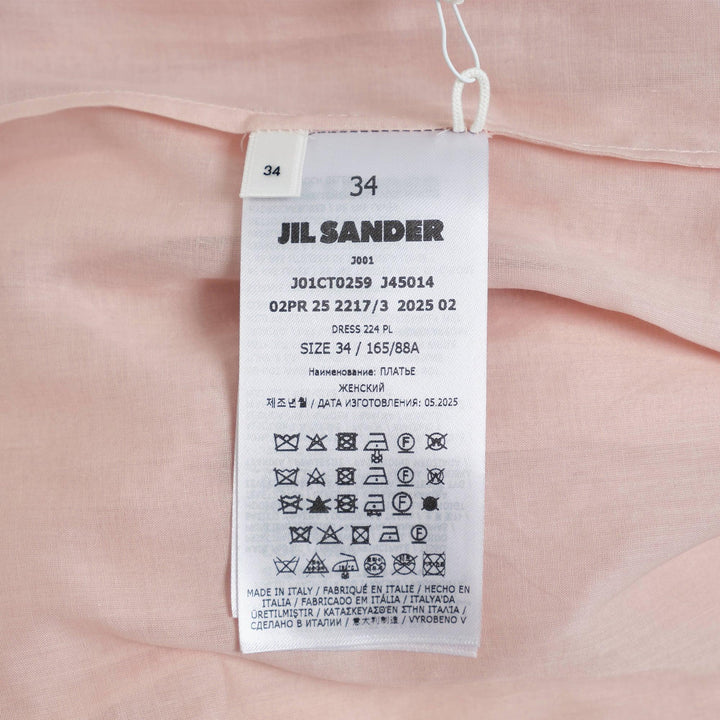 Club21 - Jil Sander - Cotton Organdy Sleeveless Dress - WOVEN DRESSES - Pink
