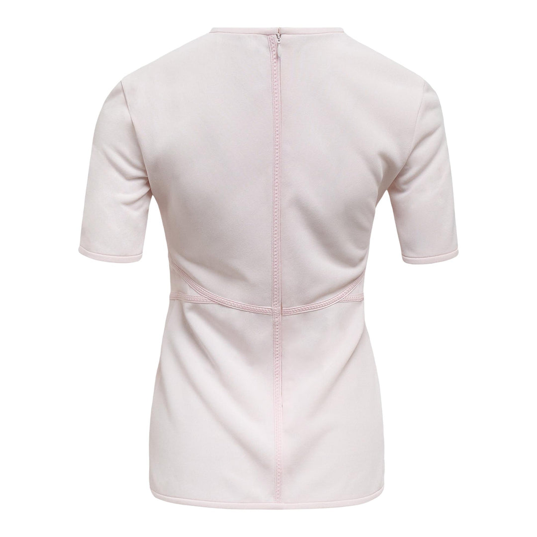 Club21 - Jil Sander - Crepe Fluid Viscose Short Sleeve Crewneck Top - WOVEN TOPS - Pink