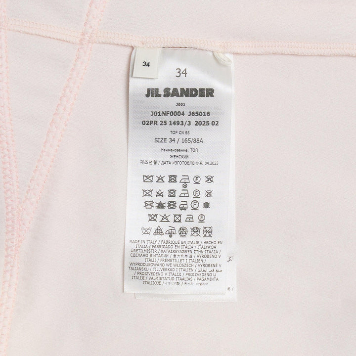 Club21 - Jil Sander - Crepe Fluid Viscose Short Sleeve Crewneck Top - WOVEN TOPS - Pink