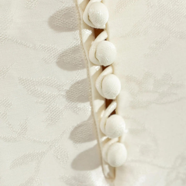 Club21 - Jil Sander - Flower-Embroidered Viscose Top - WOVEN TOPS - Beige