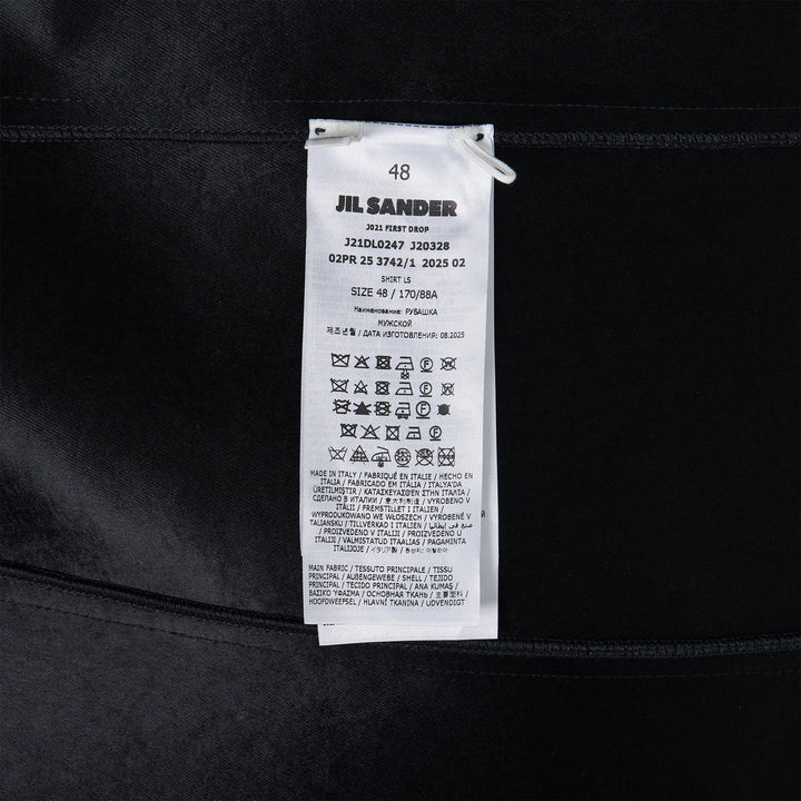 Club21 - Jil Sander - Fluid Crepe Wool Long Sleeve Shirt - SHIRTS - Black