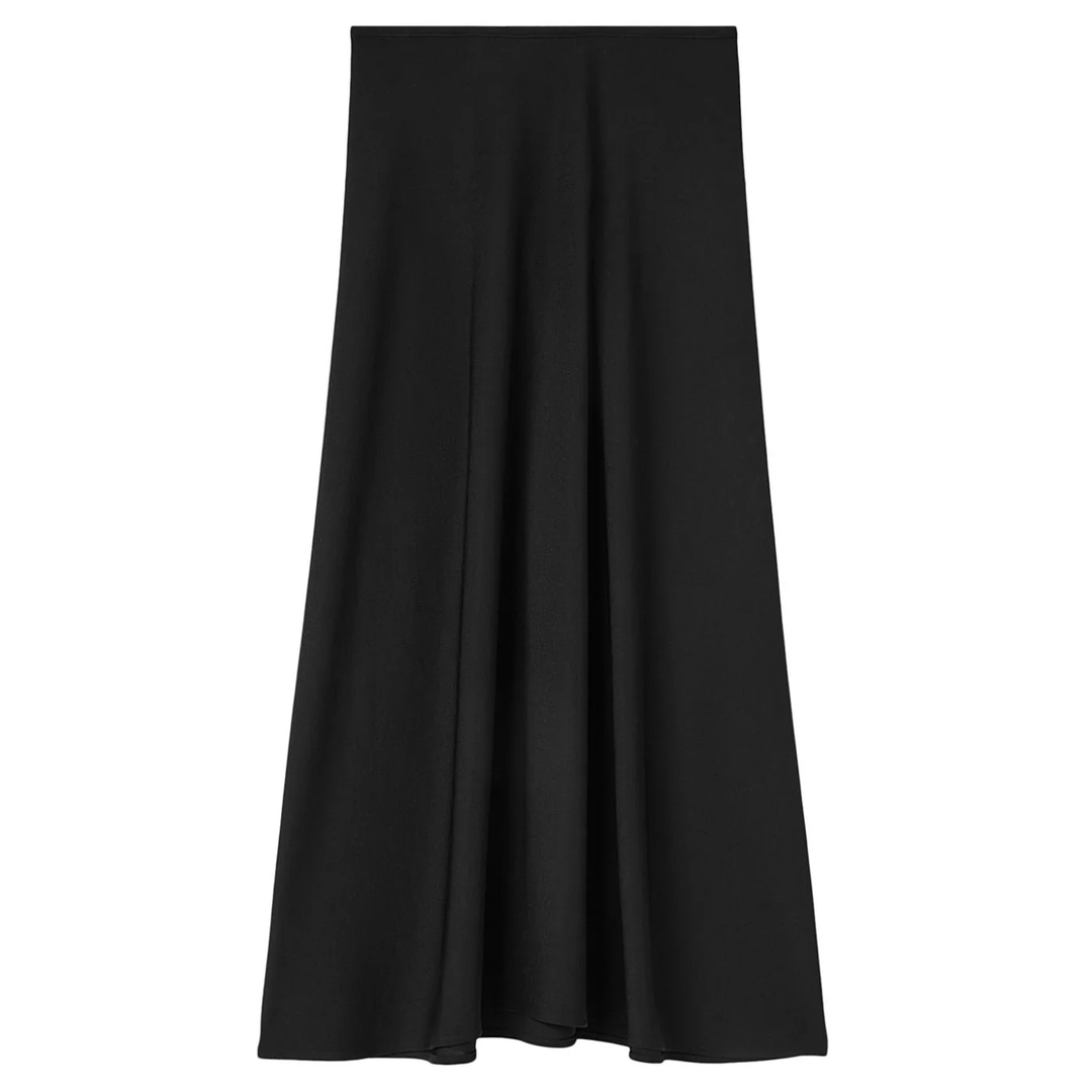 Jil_Sander_Fluid_Mid_Length_Skirt_Black