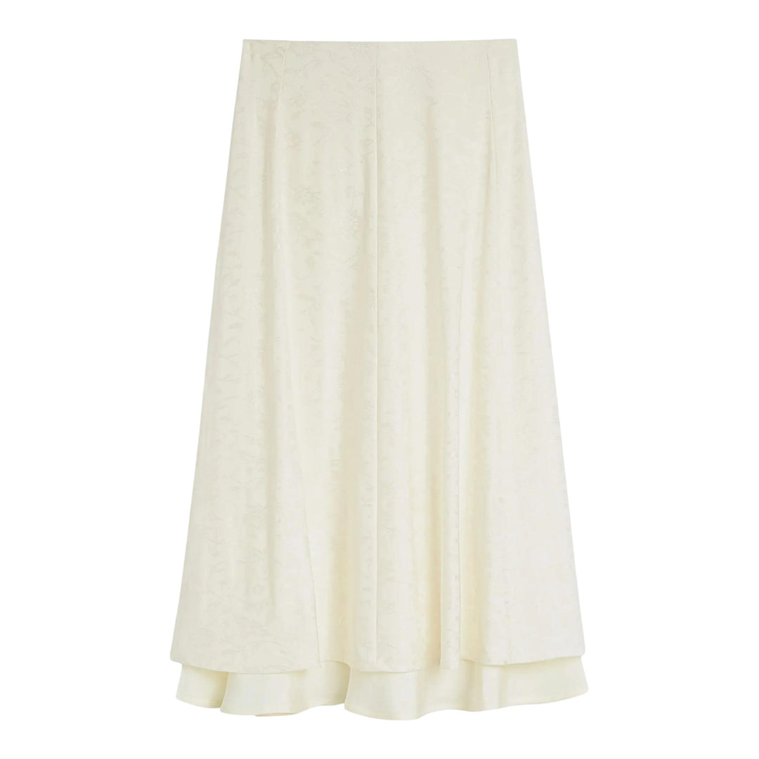 Club21 - Jil Sander - Fluid Viscose Flower Skirt - SKIRTS - Beige