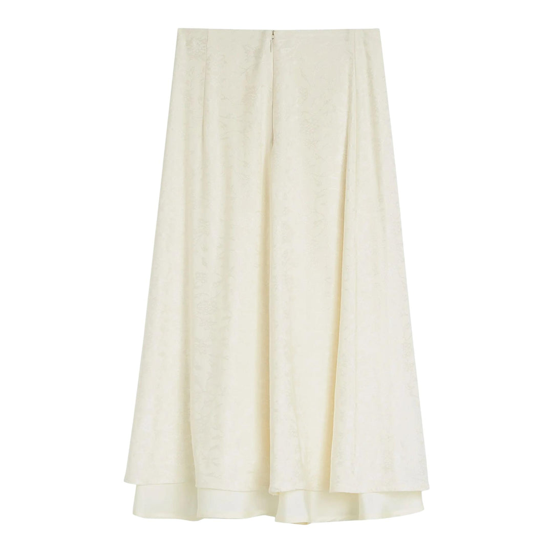 Club21 - Jil Sander - Fluid Viscose Flower Skirt - SKIRTS - Beige