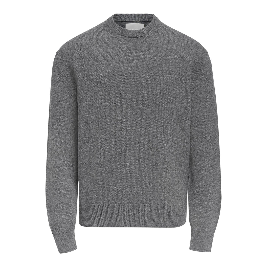 Club21 - Jil Sander - Light Wool Cashmere Long Sleeve Crewneck Sweater - KNIT TOPS - Charcoal