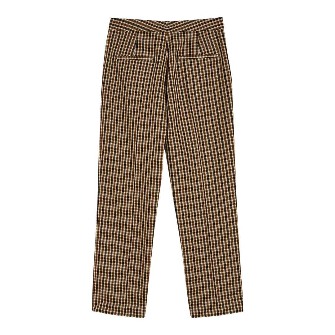 Club21 - Jil Sander - Micro Check Trousers - PANTS - Brown