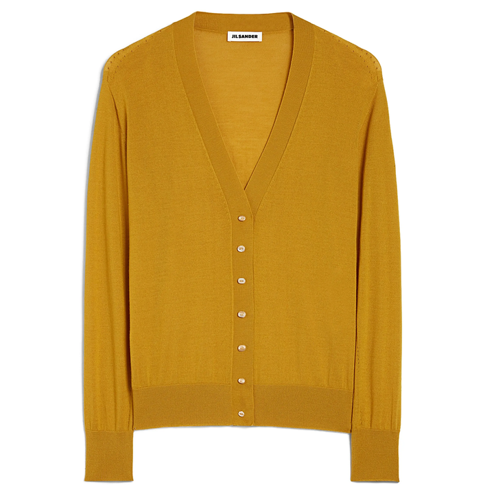 Jil_Sander_Superfine_Merino_Cashmere_Silk_Cardigan_Yellow