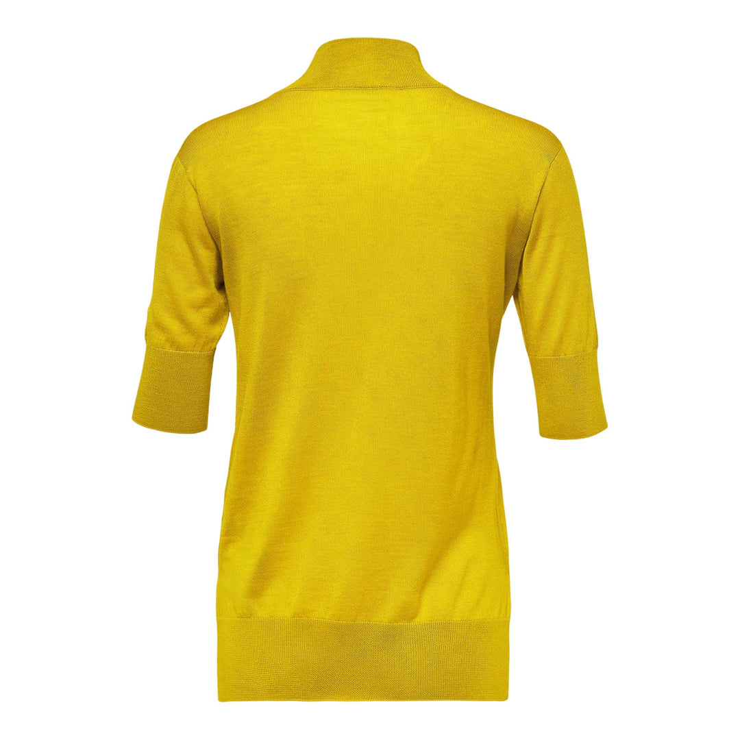 Club21 - Jil Sander - Superfine Merino/Cashmere/Silk Knit Top - KNIT TOPS - Yellow