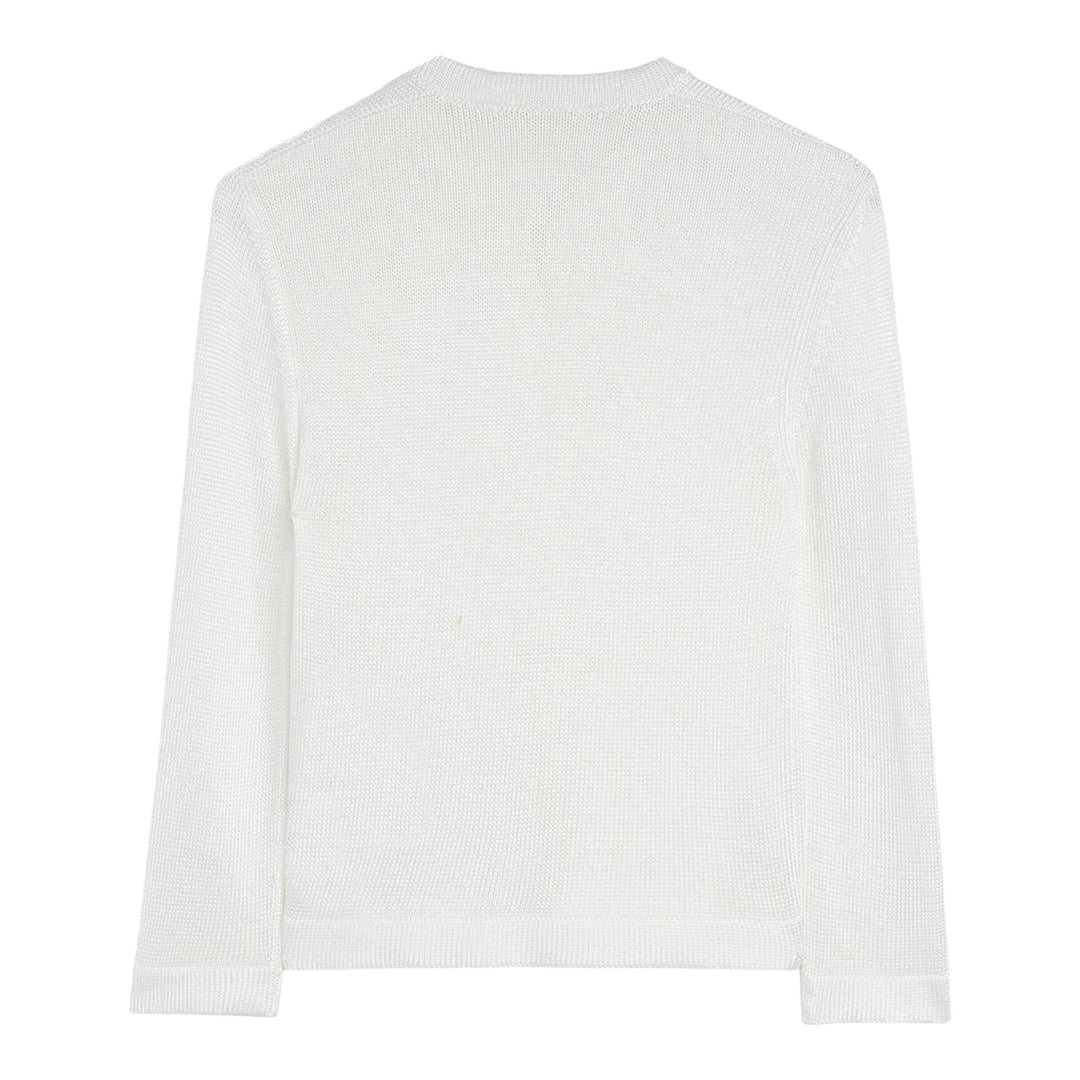 Club21 - Jil Sander - Viscose Knit Embroidered Cardigan - CARDIGANS - White