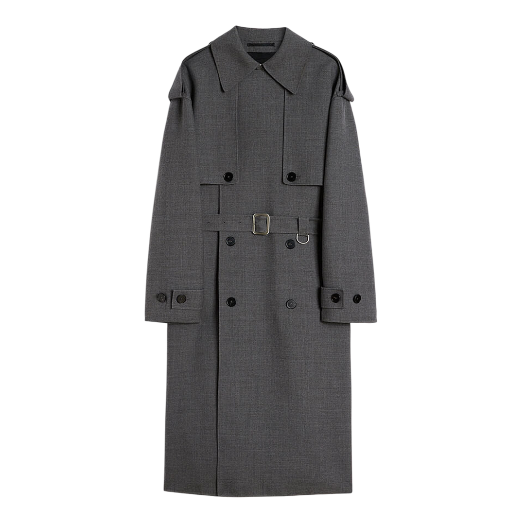 Wool Gabardine Trench Coat