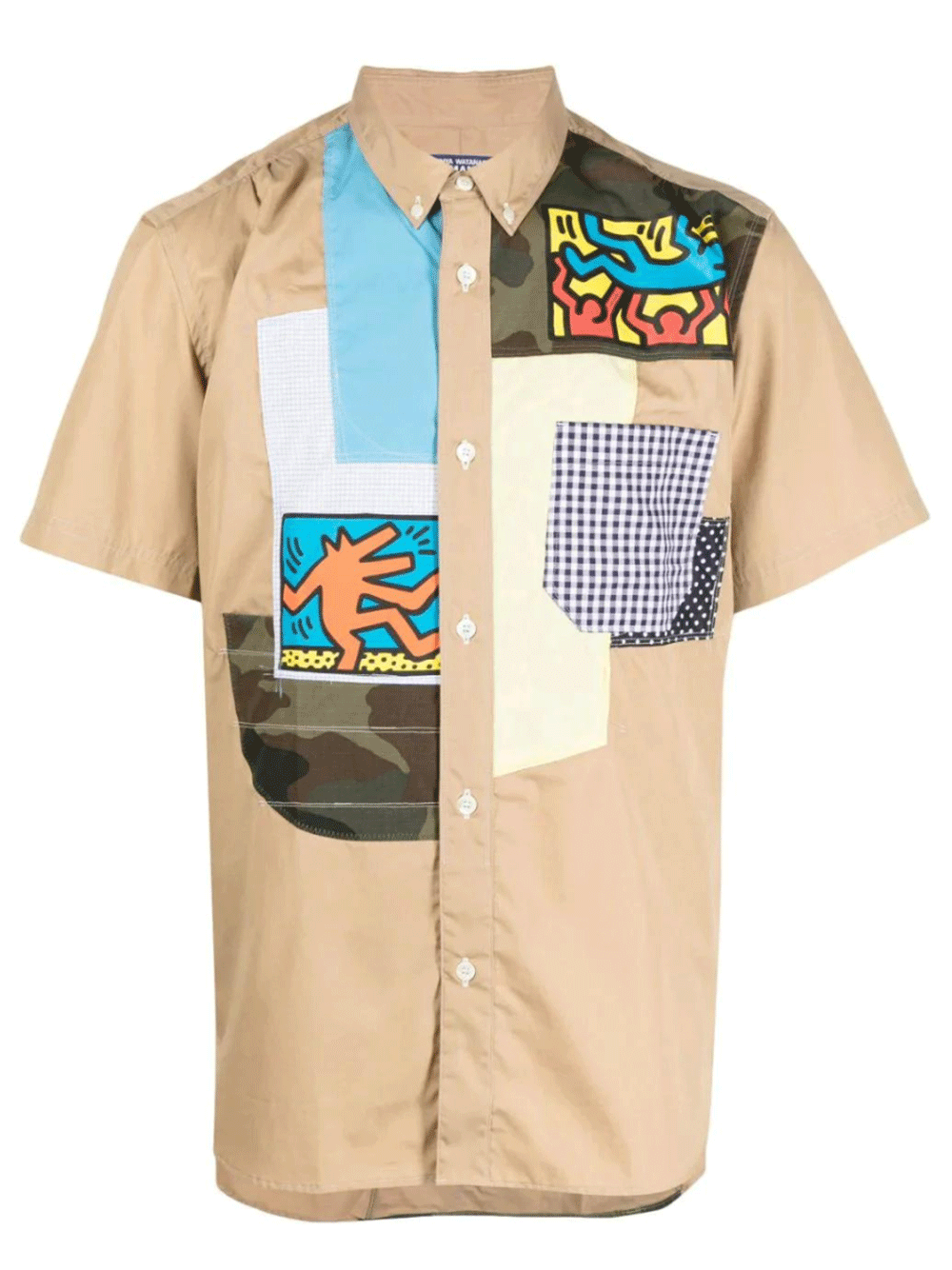 Junya-Watanabe-Keith-Haring-Patchwork-Shirt-Beige-1